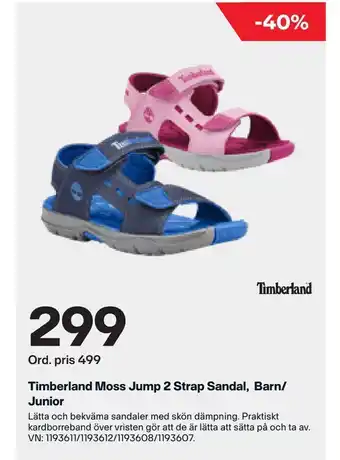 XXL Timberland Moss Jump 2 Strap Sandal, Barn/ Junior erbjuda