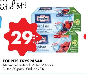 ÖoB Toppits fryspåsar erbjuda