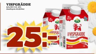 Matdax Arla vispgrädde erbjuda