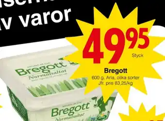 Matöppet Bregott smörvariant erbjuda