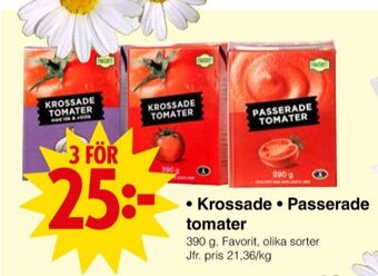 Matöppet Garant tomater erbjuda