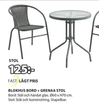 JYSK Blokhus Bord + Grenaa Stol erbjuda