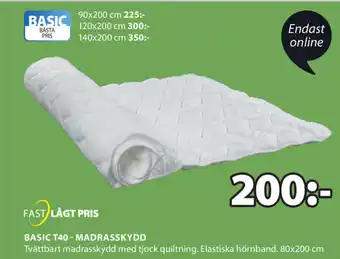 JYSK Basic T40 - Madrasskydd erbjuda
