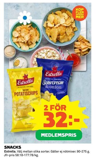 Coop Extra Snacks erbjuda