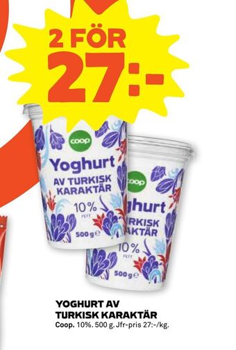 Coop Forum Yoghurt av turkisk karaktär erbjuda