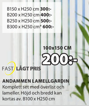 JYSK Andammen Lamellgardin erbjuda