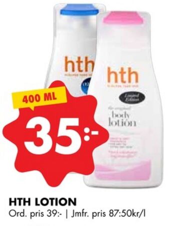 ÖoB Hth bodylotion erbjuda