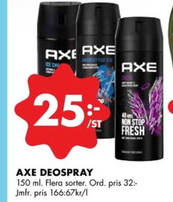 ÖoB Axe deodorant erbjuda