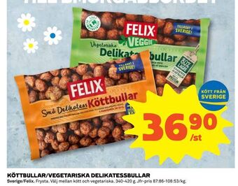 Coop Köttbullar/vegetariska delikatessbullar erbjuda