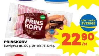 Coop Prinskorv erbjuda