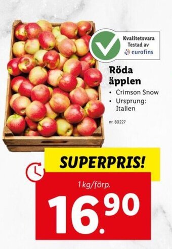 Lidl Röda äpplen erbjuda