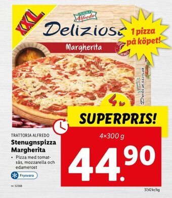 Lidl TRATTORIA ALFREDO stenugnspizza margherita erbjuda