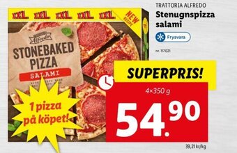 Lidl TRATTORIA ALFREDO stenugnspizza salami erbjuda
