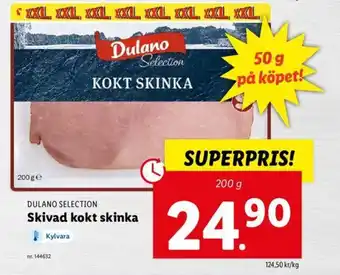 Lidl DULANO SELECTION skivad kokt skinka erbjuda