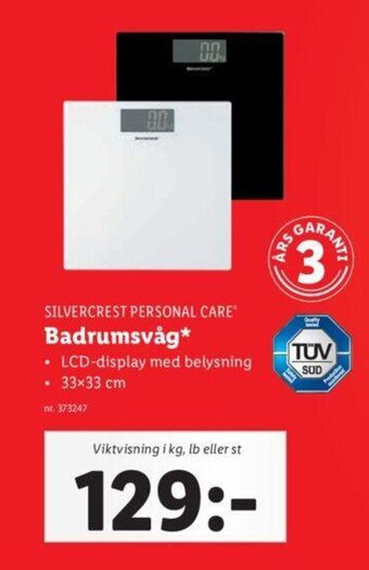 Lidl SILVERCREST PERSONAL CARE badrumsvåg erbjuda