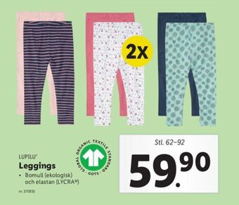 Lidl LUPILU leggings erbjuda