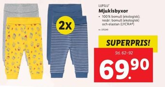 Lidl LUPILU mjukisbyxor erbjuda