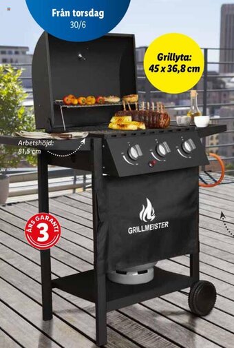 Lidl GRILLMEISTER gasolgrill erbjuda
