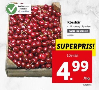 Lidl Körsbär erbjuda