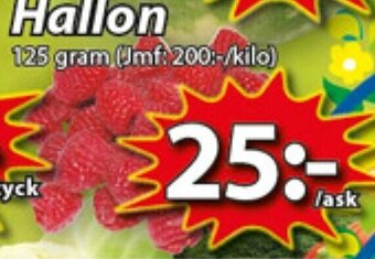 Extra Mjällby Stormarknad Hallon erbjuda
