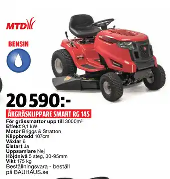 Bauhaus Åkgräsklippare smart rg 145 erbjuda