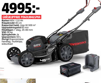 Bauhaus Gräsklippare pd60lm46spk4 erbjuda