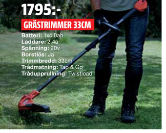 Bauhaus Grästrimmer 33cm erbjuda
