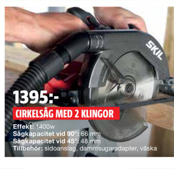 Bauhaus Cirkelsåg med 2 klingor erbjuda