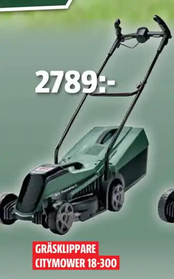 Bauhaus Gräsklippare citymower 18-300 erbjuda