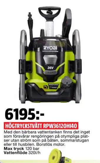 Bauhaus Högtryckstvätt rpw36120hi40 erbjuda