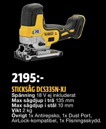 Bauhaus Sticksåg dcs335n-xj erbjuda