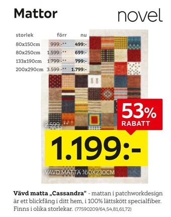 XXXLutz Vävd matta 'Cassandra' erbjuda