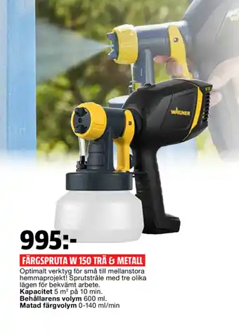Bauhaus Färgspruta w 150 trä & metall erbjuda