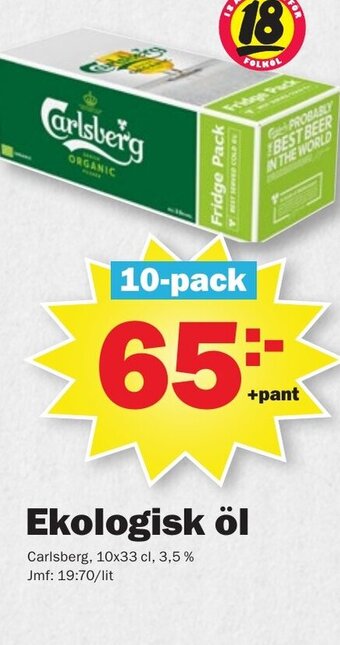 Pekås Ekologisk Öl erbjuda
