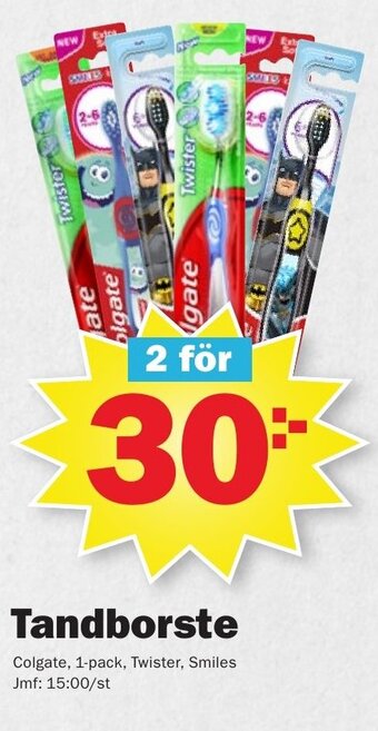 Pekås Colgate Tandborste erbjuda