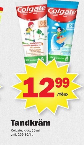Pekås Colgate Tandkräm erbjuda
