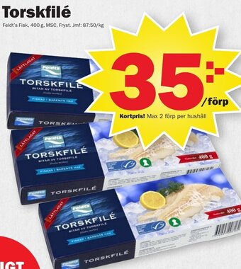 Pekås Torskfilé erbjuda
