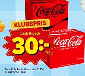 Östenssons Coca-Cola Läsk 6-pack erbjuda