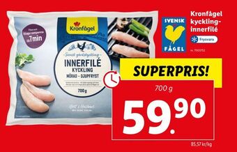 Lidl Kronfågel kycklinginnerfilé erbjuda
