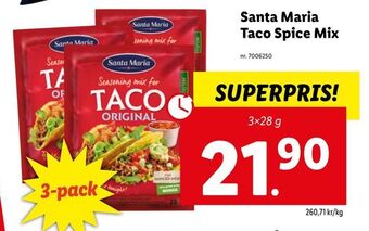 Lidl Santa Maria Taco Spice erbjuda