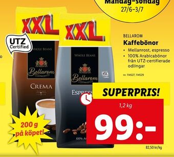 Lidl Kaffebönor erbjuda