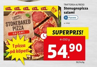 Lidl Stenugnspizza salami erbjuda