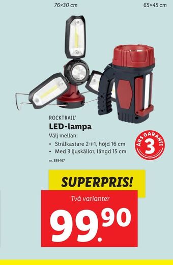 Lidl LED-lampa erbjuda