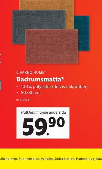 Lidl Badrumsmatta erbjuda
