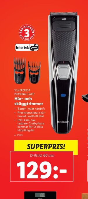 Lidl Hår- och skäggtrimmer erbjuda