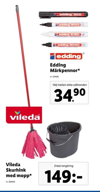 Lidl Vileda Skurhink med mopp erbjuda
