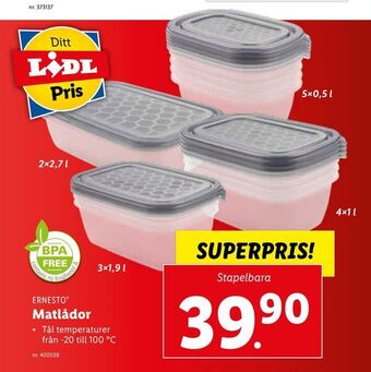 Lidl Matlådor erbjuda