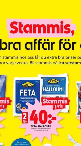 ICA Kvantum Zeta fetaost erbjuda