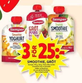 ICA Maxi Semper barnmat erbjuda