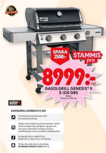 ICA Maxi Weber gasolgrill erbjuda